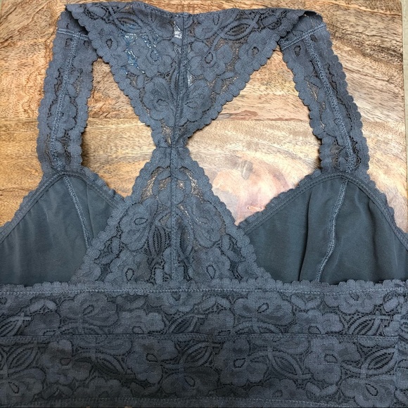 FREE PEOPLE Gray Galloon Lace Racerback bralette - Picture 9 of 11